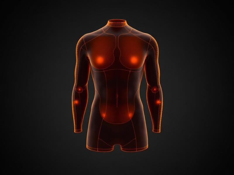 Heatmap visualization of garment fit across the body